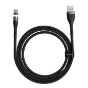 Baseus kabel magnetyczny Zinc USB - USB-C 1,0 m 5A szaro-czarny