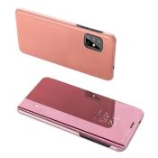 Clear View Case futerał etui z klapką Samsung Galaxy S20 FE 5G różowy