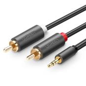 Ugreen kabel przewód audio 3,5 mm mini jack (męski) - 2RCA (męski) 1,5m (AV102)