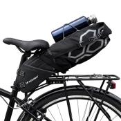Wozinsky pojemna torba rowerowa pod siodełko torba podsiodłowa duża 12 l czarny (WBB9BK)