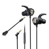 WK Design YB01 Gaming Series dokanałowe słuchawki dla graczy mikrofon minijack 3,5mm czarny (YB01-black)