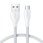 Joyroom kabel USB - micro USB 2.4A Surpass Series do szybkiego ładowania i transferu danych 1,2 m biały (S-UM018A11)