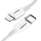 Ugreen kabel przewód MFi USB Typ C - Lightning 20W 3A 1 m biały (US171)