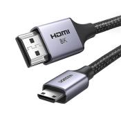 Kabel mini HDMI - HDMI Ugreen HD163 8K 2m - szary