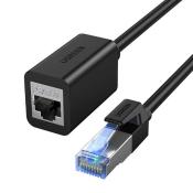Ugreen przedłużacz kabel internetowy Ethernet RJ45 Cat8 40000 Mbps/ 40 Gbps 2m czarny (NW192 50200)