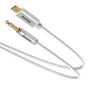 Baseus kabel audio Yiven M01 USB-C - jack 3,5 mm 1,2 m biały