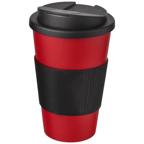 Americano® 350 ml tumbler with grip & spill-proof lid