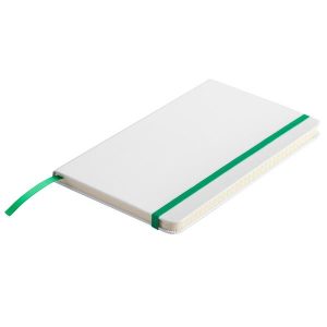 Notatnik Carmona 130x210/80k linia, zielony/biały.jpg