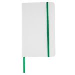 Notatnik Carmona 130x210/80k linia, zielony/biały.jpg