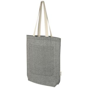 Pheebs torba na zakupy o pojemności 9 l z bawełny z recyklingu o gramaturze 150 g/m2 i z przednią kieszenią.jpg