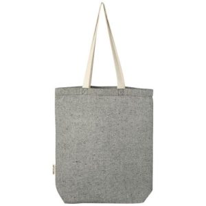 Pheebs torba na zakupy o pojemności 9 l z bawełny z recyklingu o gramaturze 150 g/m2 i z przednią kieszenią.jpg