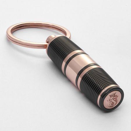 Breloczek na klucze Bold Stripe Gun & Rosegold