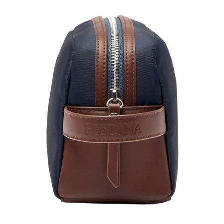 Kosmetyczka Button Navy & Brown