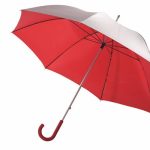 Lekki parasol SOLARIS, czerwony, srebrny