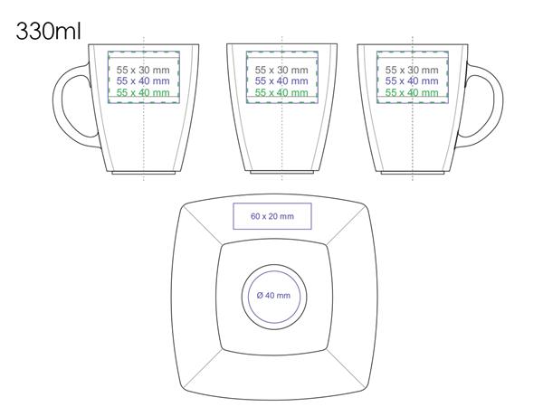 Manhattan Lunch Set 330ml biały/biały