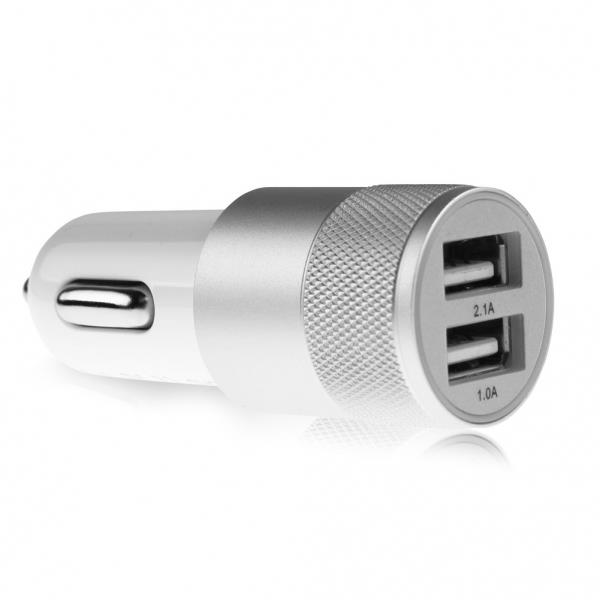 Metalowa ładowarka samochodowa x2 USB