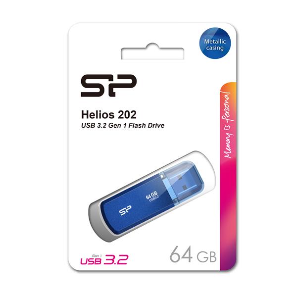 Pendrive Silicon Power HELIOS 202, 3.2 Gen 1, 64GB - niebieski