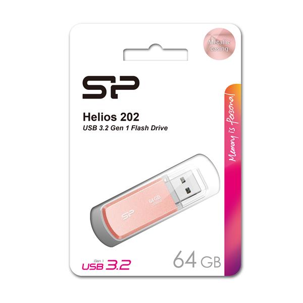 Pendrive Silicon Power HELIOS 202, 3.2 Gen 1, 64GB - różowy