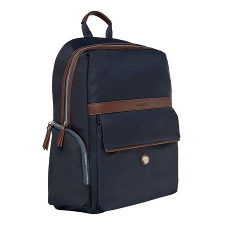 Plecak Button Navy & Brown