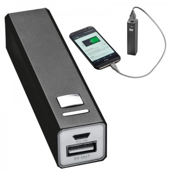 Power bank 2 200 mAh PORT HOPE - czarny