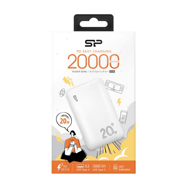 Power bank Silicon Power QS58 20 000 mAh - biały