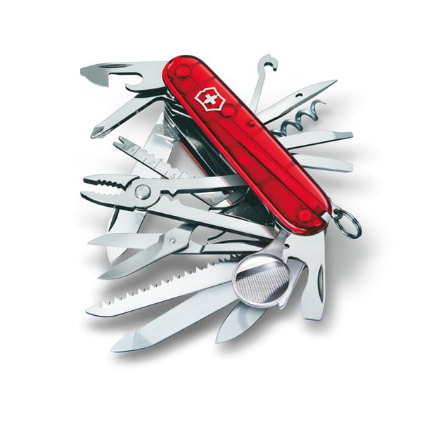 Scyzoryk SwissChamp transparentny Victorinox - czerwony