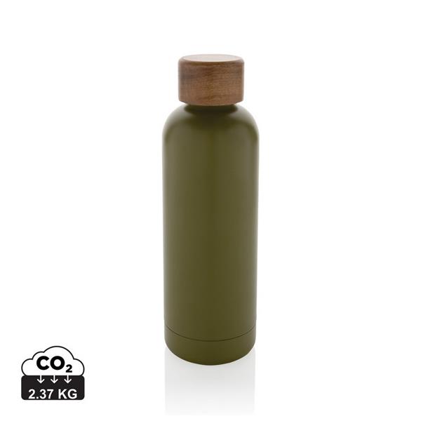 Butelka termiczna 500 ml Wood, stal nierdzewna z recyklingu - P435.537