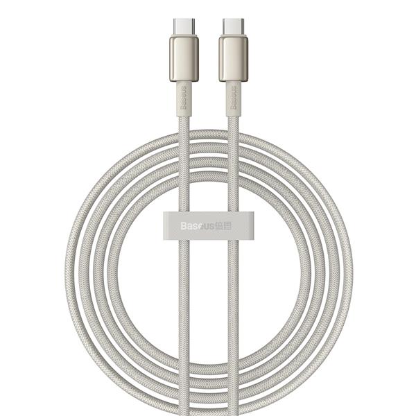 Kabel Baseus Tungsten Gold USB-C / USB-C 100W 2m - złoty