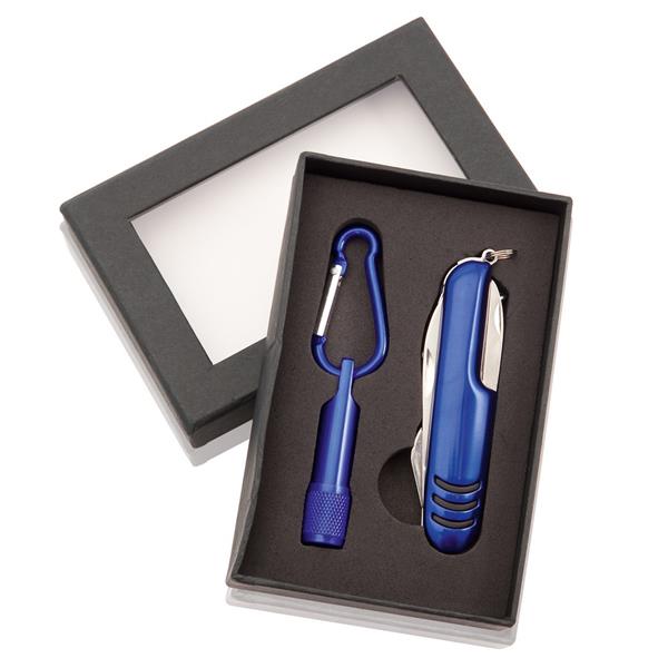 Zestaw narzędzi, narzędzie wielofunkcyjne, scyzoryk (7 el.), latarka 1 LED z karabińczykiem - V7710-04.jpg