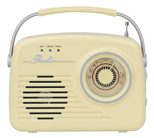 Setty Głośnik bluetooth z radio Retro P350 beżowe