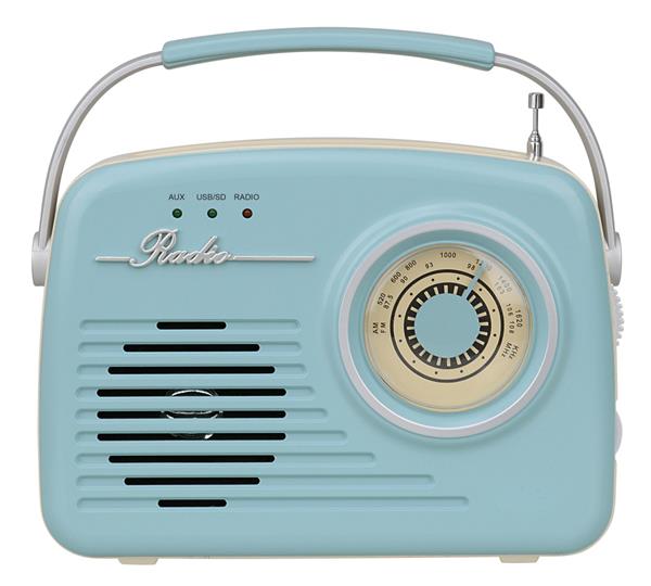 Setty Głośnik bluetooth z radio Retro P350 niebieskie