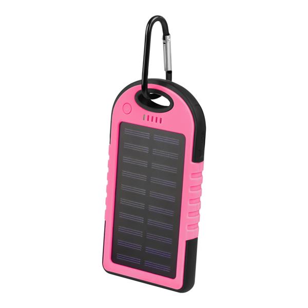 Setty power bank solarny SPBS-05 5000 mAh różowy