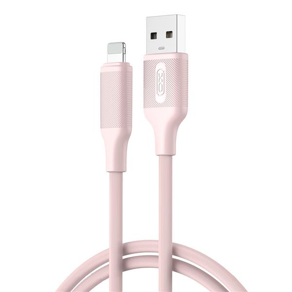 XO kabel NB265 USB - Lightning 1,0m 2,4A różowy