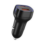 XO ładowarka samochodowa CC37 PD QC 3.0 20W 1X USB 1x USB-C czarna