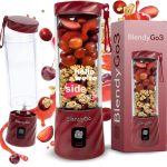 Blender bezprzewodowy BlendyGo 3 burgundowy z nadrukiem