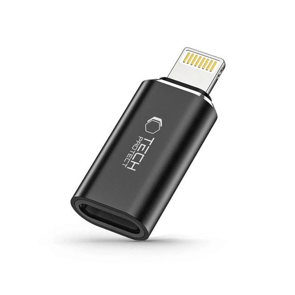 Adapter Tech-Protect UltraBoost Lightning (męski) / USB-C (żeński) - czarny