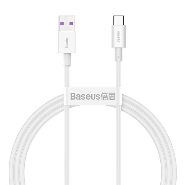 Baseus Superior kabel USB - USB Typ C 66 W 6A 1 m Biały (CATYS-02)