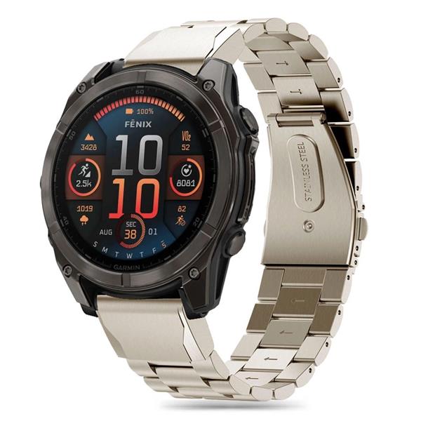 Bransoletka Tech-Protect Stainless na Garmin Fenix 5X / 5X PLUS / 6X / 6X PRO / 7X / 8 (51 MM) - tytanowe
