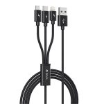 Devia kabel 3w1 Gracious EC048 USB - Lightning + USB-C + MicroUSB 1,2 m 3A czarny