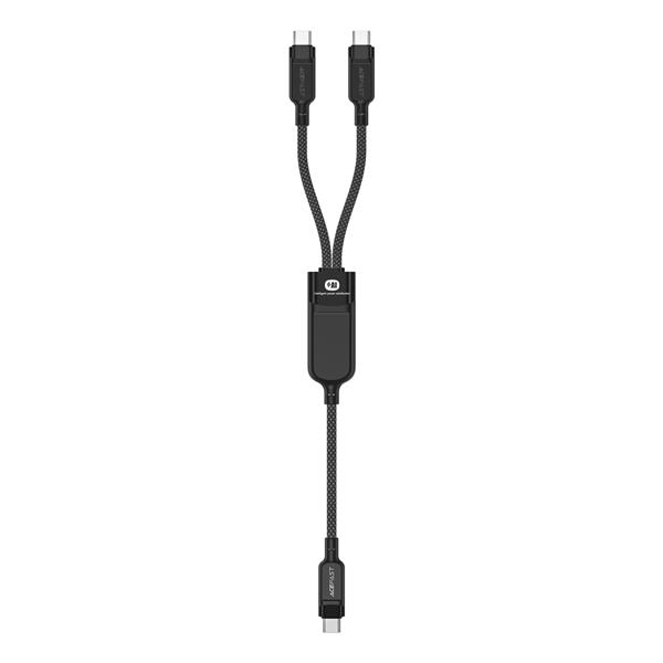 Kabel Acefast C5 USB-C - USB-C / USB-C 2w1 100W 480Mb/s - czarny
