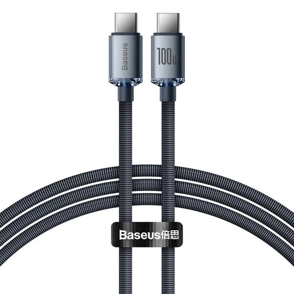 Kabel Baseus CAJY000601 USB-C - USB-C PD 100W 5A 480Mb/s 1,2m - czarny