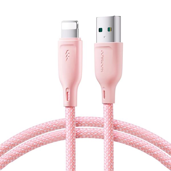 Kabel Joyroom Multi-Color Series S-A34 USB-A / Lightning 3A 1m - różowy