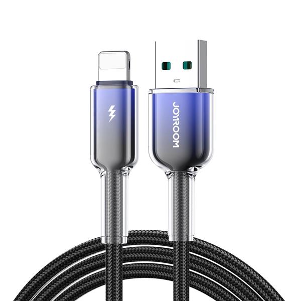 Kabel Joyroom S-A42 Crystal-Clear Series 3A USB-A - Lightning 1,2m - czarny