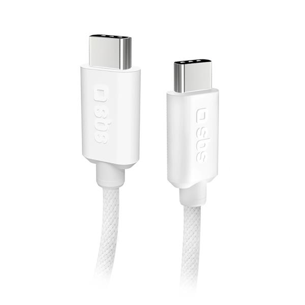 Kabel SBS TECABLETISSUETCCG USB-C - USB-C 1,5m 60W w oplocie - szary