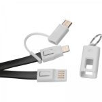 Kabel do ładowania ze smyczą - czarny