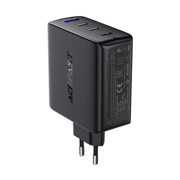 Ładowarka Acefast A94 sieciowa GaN2 USB-A / 3x USB-C PD 100W - czarna