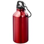 Oregon butelka na wodę z karabińczykiem wykonana z aluminium z recyklingu z certyfikatem RCS o pojemności 400 ml