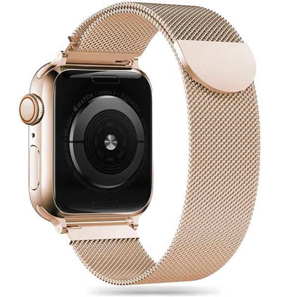 Pasek Tech-Protect MilaneseBand na Apple Watch 4 / 5 / 6 / 7 / 8 / 9 / SE / Ultra 1 / 2 (42/44/45/49 mm) - złoty
