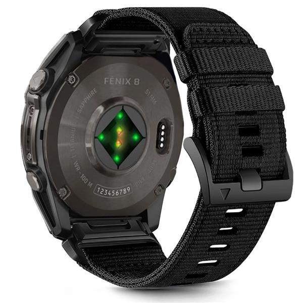 Pasek Tech-Protect Nylon na Garmin Fenix 5 / 6 / 6 PRO / 7 / 8 (47 mm) / E - czarne
