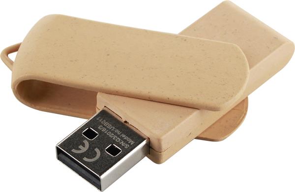 Pendrive biodegradowalny - twister 8GB 2.0 - beżowy